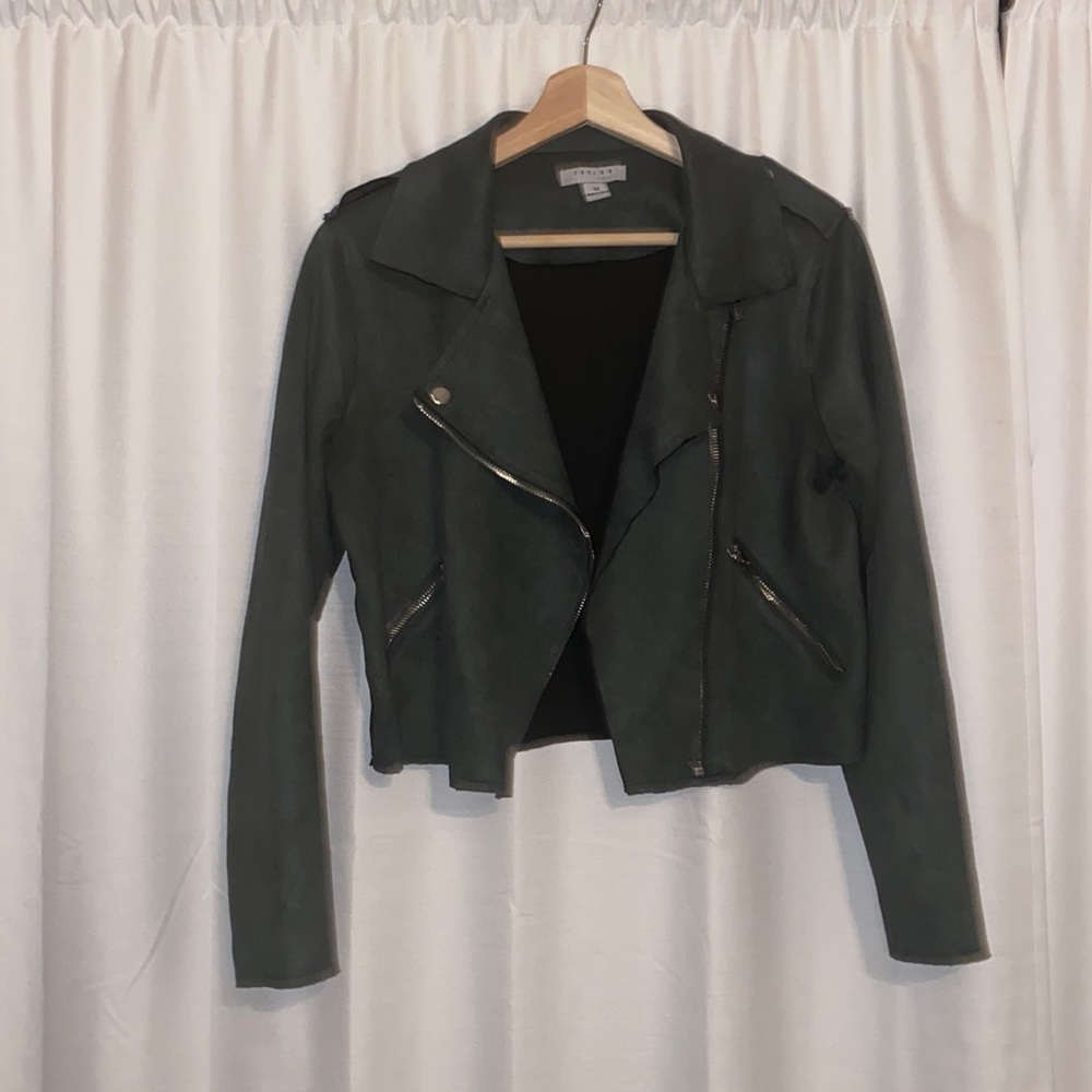 Soft Suede - Forest Green Cropped Jacket